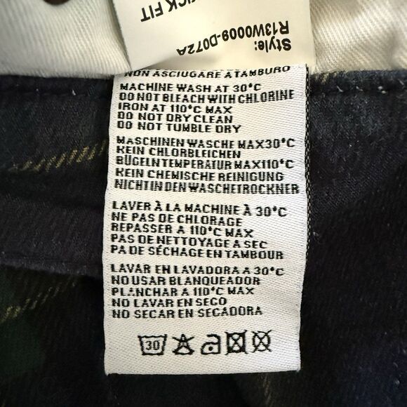 R13 Kick Fit Jeans Womens 27 Printed Tartan Plaid F22 Designer Grunge Punk Denim - Picture 15 of 16